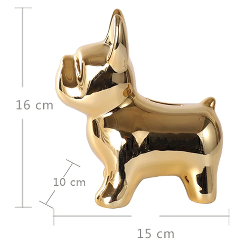 Керамические ремесла бульдог Копилка домашний декор милый копилка украшения творческий бульдог копилка