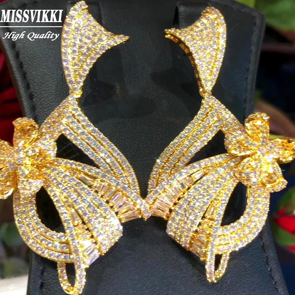 

Missvikki Dubai Style Luxury Gorgeous Pendant Earrings For Noble Women Bridal Earring aretes de mujer modernos Gift 2022 Hot
