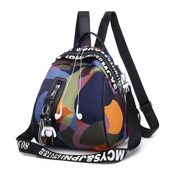 

Luxury Waterproof Women Casual Backpack For Teenage Girl Bear Pendant Female Shoulder Bag Small Backpack Oxford Travel Bag New