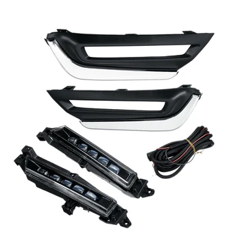 

Pair Drl Led Daytime Running Light Bumper Fog Lamp for Honda Cr-V Crv 2017 2018