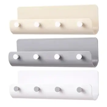 

U Shape Practical Storage Hook Strong Adhesion Kitchen Bathroom Hanger Hook Key Rack Multi-functional Storage Accessories