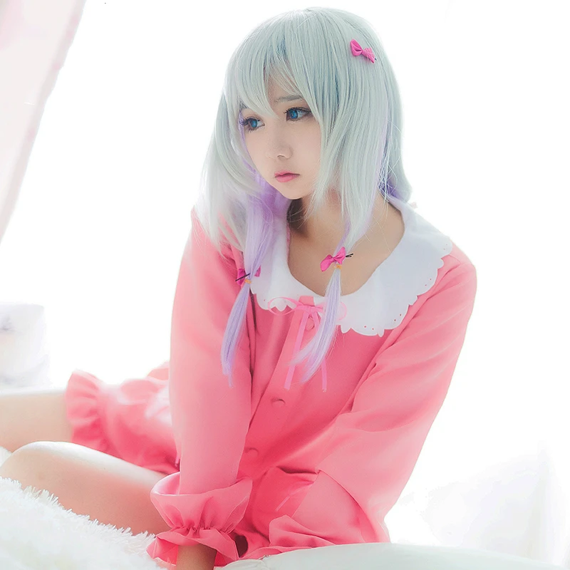 

Anime Eromanga Sensei Cosplay Costume Izumi Sagiri Cosplay Costumes Halloween Clothes Women Pink Sleepwear Female Homewear Set