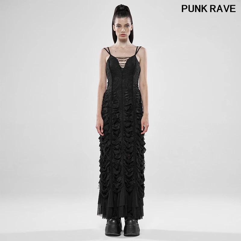 Gothic Dubbel Gebreide Bloem Slim Sling Sexy Lange Jurk Klassieke Zwarte Diablo Droge Goed Creature Vrouwen Jurk Punk Rave WQ-438LQF Gothic Dubbel Gebreide Bloem Slim Sling Sexy Lange Jurk Klassieke Zwarte Diablo Droge Goed Creature Vrouwen Jurk Punk Rave WQ-438LQF