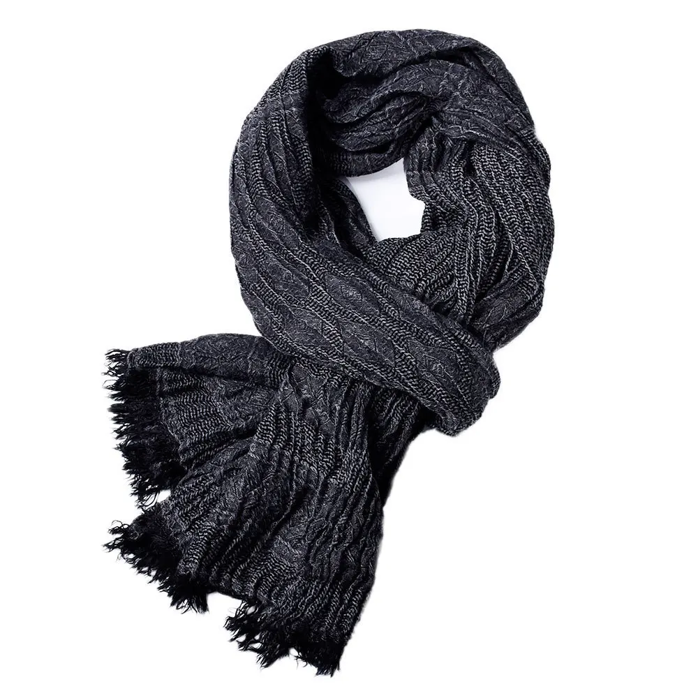 New Men Male Casual Scarf Solid Color Tassels Autumn And Winter Long Warm Soft Thick Scarf And Shawl High Quality