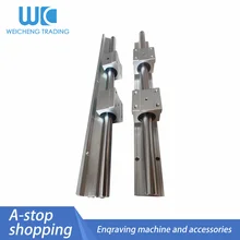 2pc SBR16 width 16mm linear rail any length support round guide rail+4pcs SBR16UU slide block for cnc parts