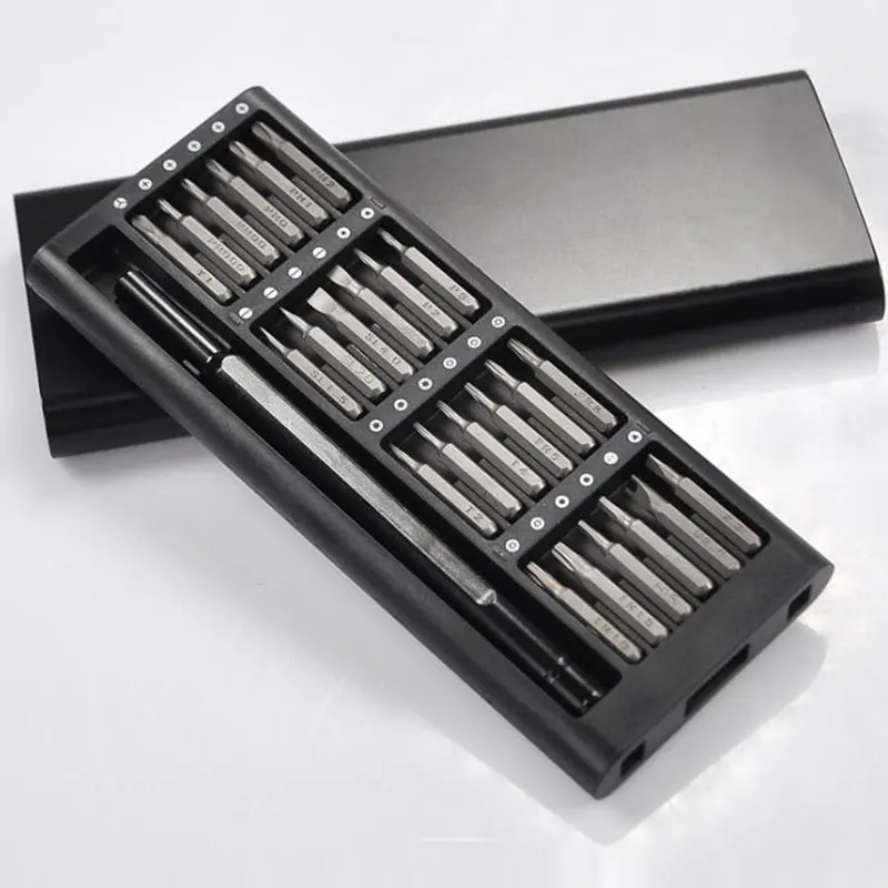 

1Set Alluminum Box 24 in 1 Daily Use Screwdriver Kit 24 Precision Magnetic Bits DIY Screw Driver Set For Smart home
