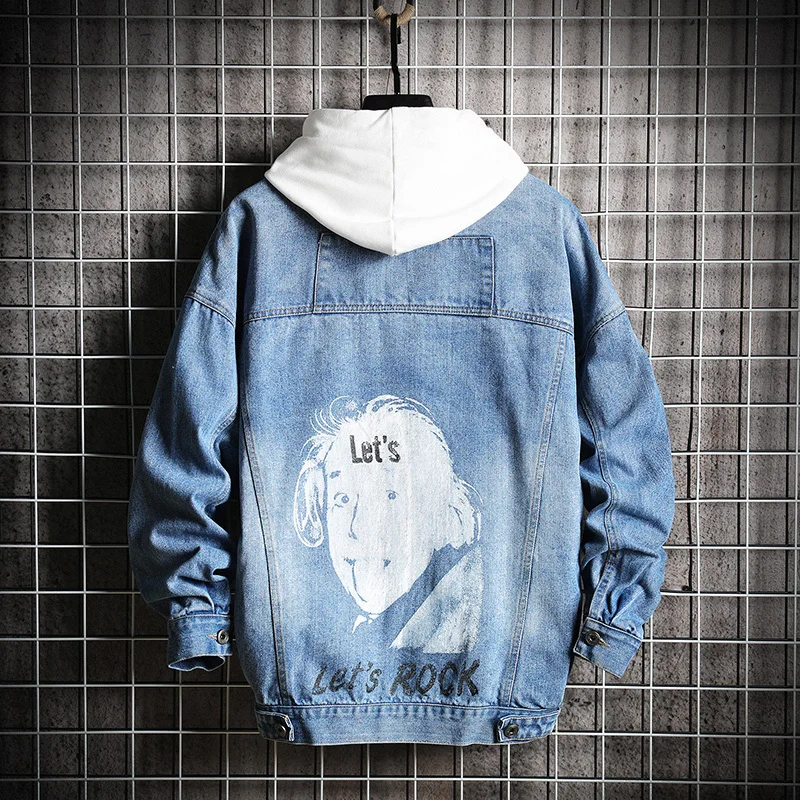 Buy 2019 New Spring Autumn Mens Denim Jacket Mens Trendy Fashion Bomber Thin Ripped Denim Jacket Male Cowboy Jeans jackets S-3XL