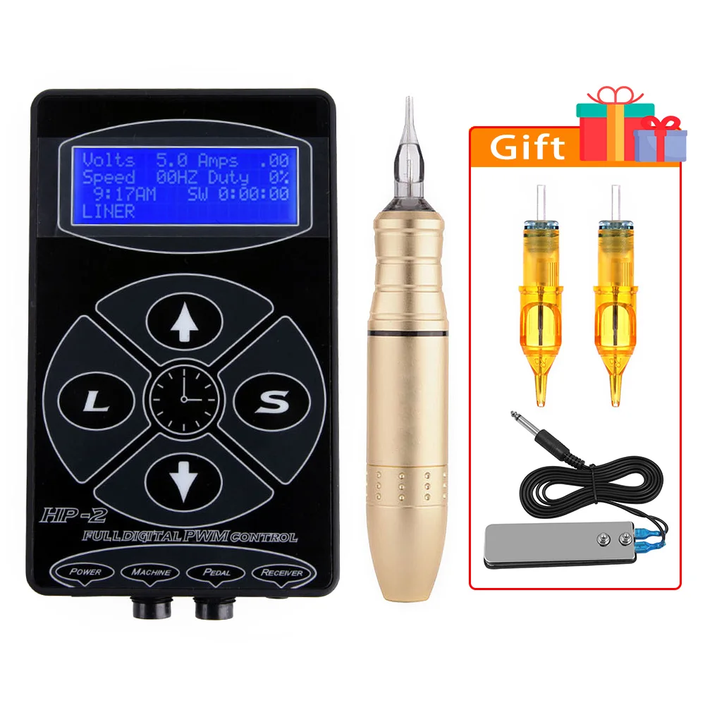 

Biomaser Newest Rotary Tattoo Machine Sets Tattoo Power Supply with foot-pedal High Quality Cartridges Tattoo Pen Supplies