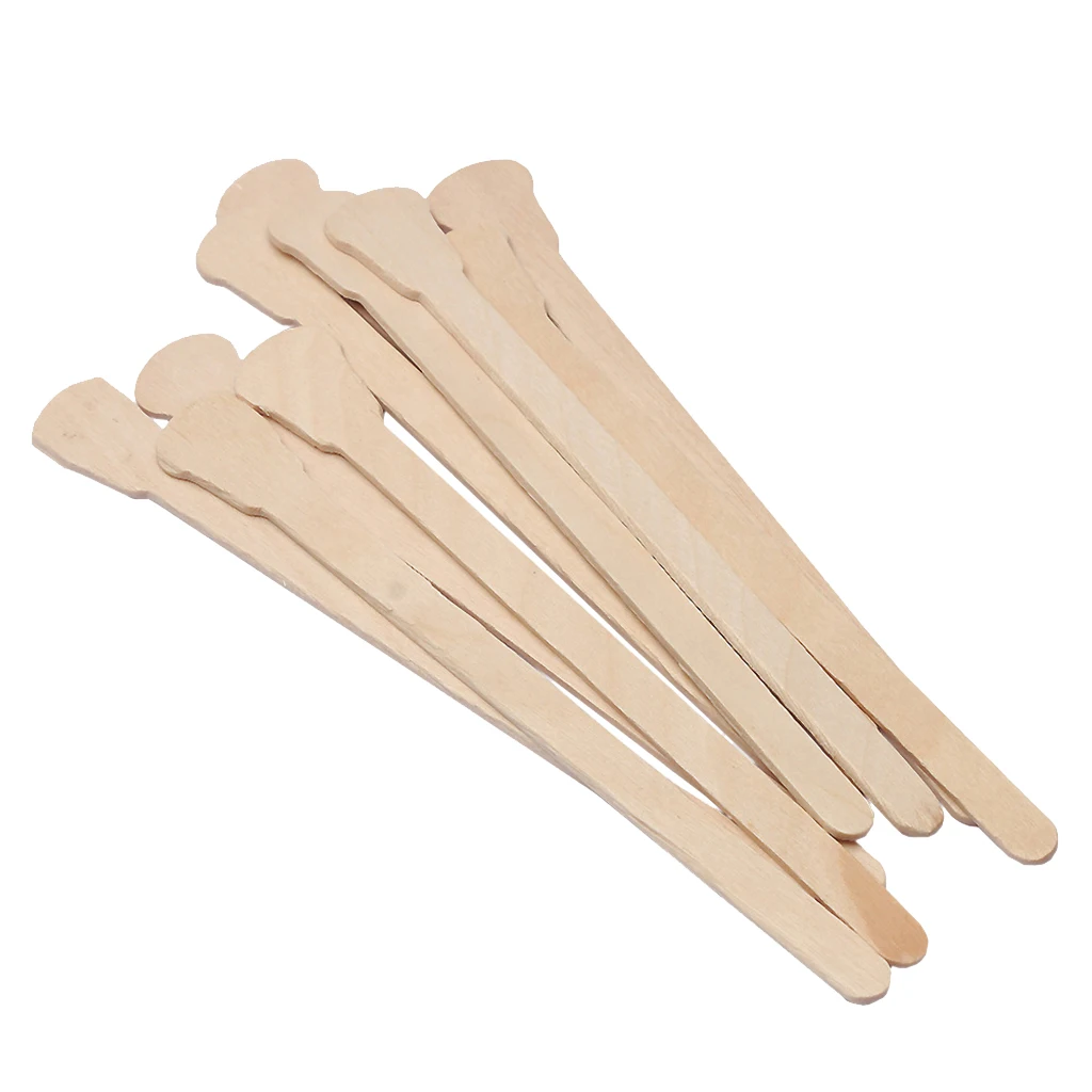 100 Pieces Wooden Hair Removal Sticks Wax Applicator Waxing Beans Spatulas for Hair Removal Wax Facial Mask