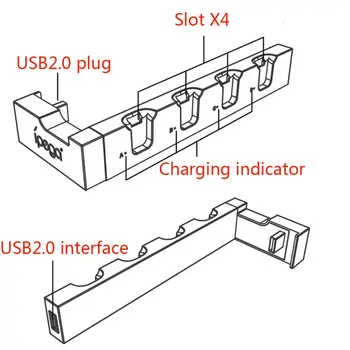 

PG-9186 Charger Charging Dock Stand Station for N-Switch Joy-Con Controller LX9B