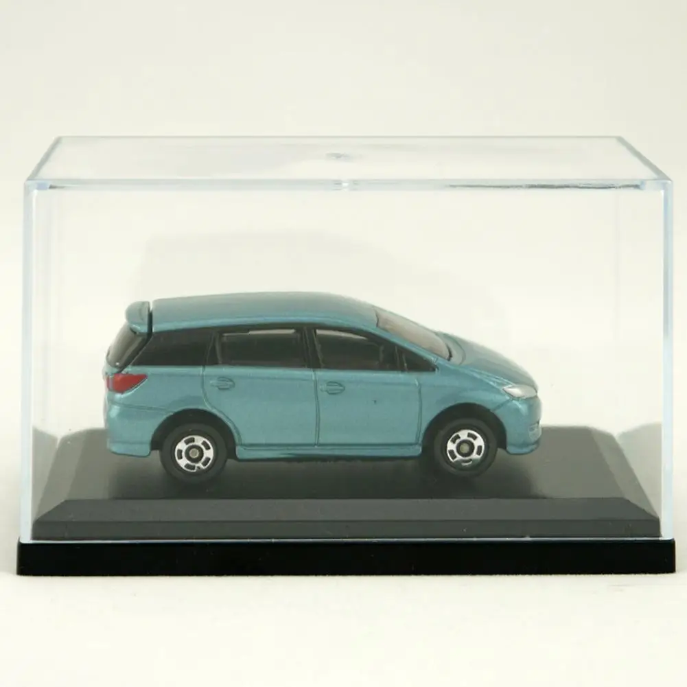 Акриловый витрина для автомобиля 1: 64 масштаб Пыленепроницаемая черная подставка коробка для литья под давлением модель игрушечного автомобиля