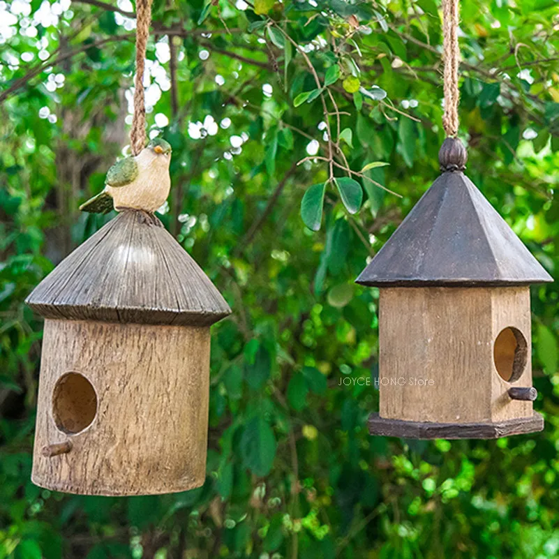 

Hanging Birds House Nest Birdhouse for Garden Courtyard Outdoor Decoration