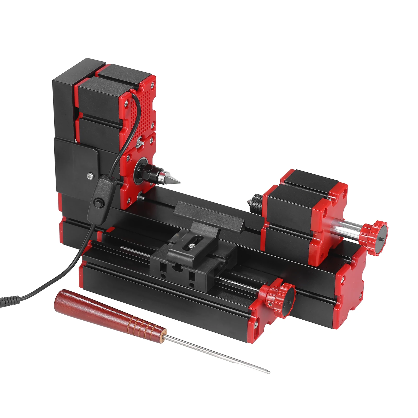 LeTkingok Mini-Drehmaschine DIY – 24 W, 12 V, 20.000 U/min, Für Holz, Kunststoff & Weichmetalle, Ideal Für Schule & Labor