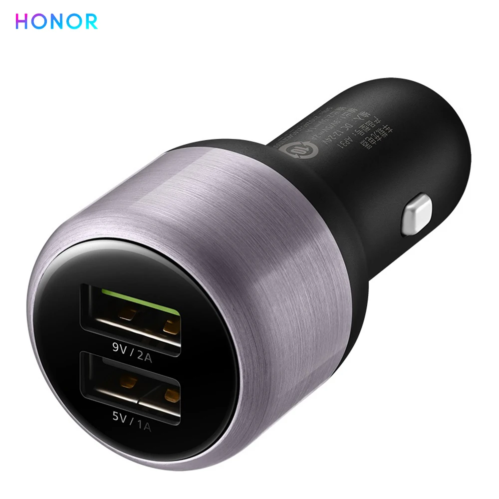HONOR QuickCharge автомобильное зарядное устройство 9 В 2A 18 Вт Быстрая зарядка с двумя портами usb для HUAWEI HONOR мобильный телефон P10 P20 Lite P30