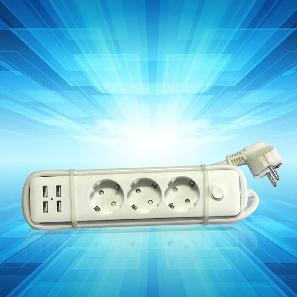 Компактный размер для путешествий портативная розетка-удлинитель с 4 USB настенным зарядным устройством умная настольная розетка