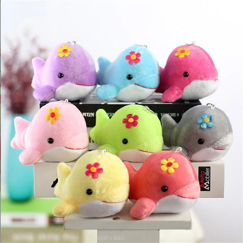 Size 12Cm Approx Multi Color Optional 8 Colors Dolphin Stuffed Plush Toy Whale Doll Small Mini Animal Doll Gift Small Pendant 60cc enclosure 6003 approx