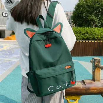 

Anime Women Backpack Cartoon Mochila for Girls Boys Travel Rucksack Cute Cat Printing Shoulder Bag for Teenage