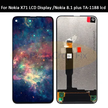 

100% Test For Nokia X71 LCD Display For Nokia 8.1 plus TA-1188 Touch Panel Screen Digitizer Assembly For Nokia X71 TA-1167 lcd