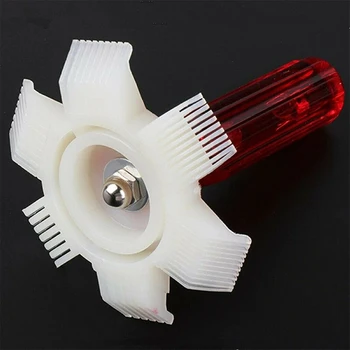 

1pc A/C Fin Straightener Oil Cooler Air Conditioner Radiator Condenser Fin Comb with Red Handle for Car Cleaning Cooling Tools