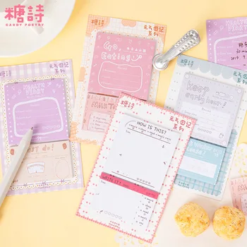 

1 set/lot Memo Pads Sticky Notes Yuanqi Diary Series Paper diary Scrapbooking Stickers Office School stationery Notepad