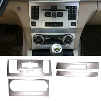 

Car Silver Stainless Steel Central Control CD Panel Cover Trim for Mercedes Benz X204 GLK 2008-12