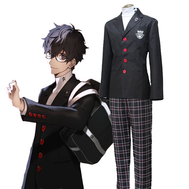 【size: L last Batch】【In Stock】Persona 5 Joker Black Uniform Suit Game  Cosplay Costumes