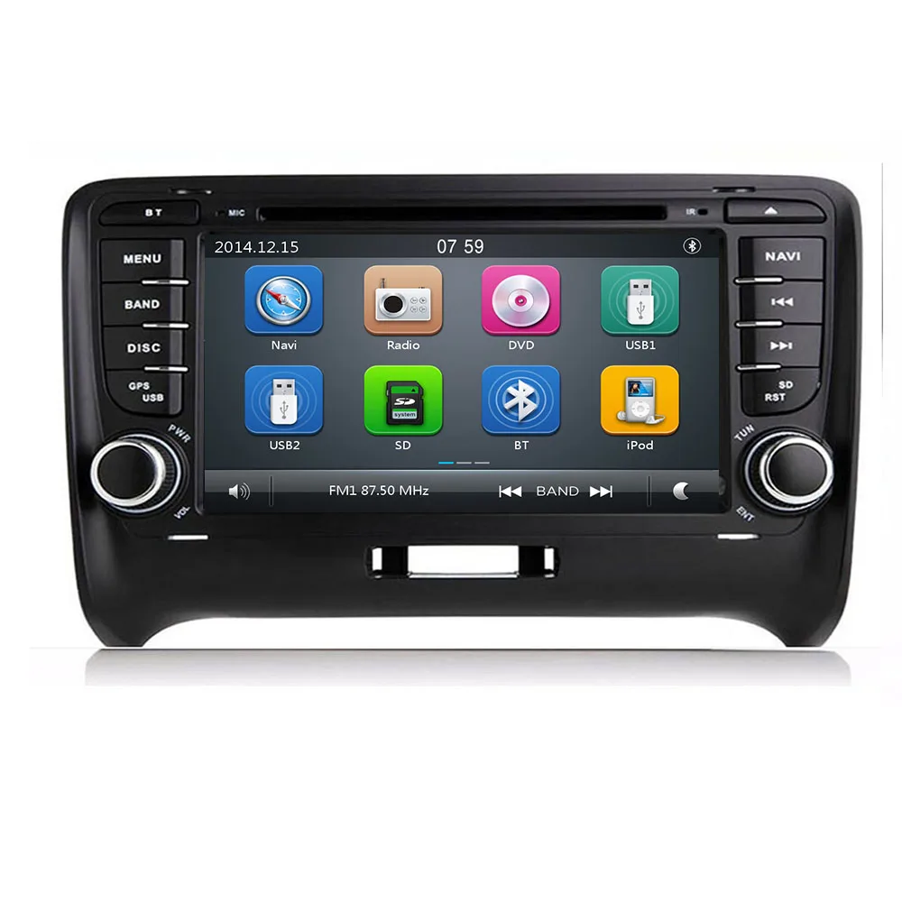 Автомагнитола 2 DIN с сенсорным экраном DVD GPS радио стерео для AUDI TT 2006 2019 MK2 аудио dvd