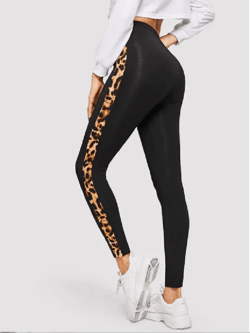 leopard stripe leggings