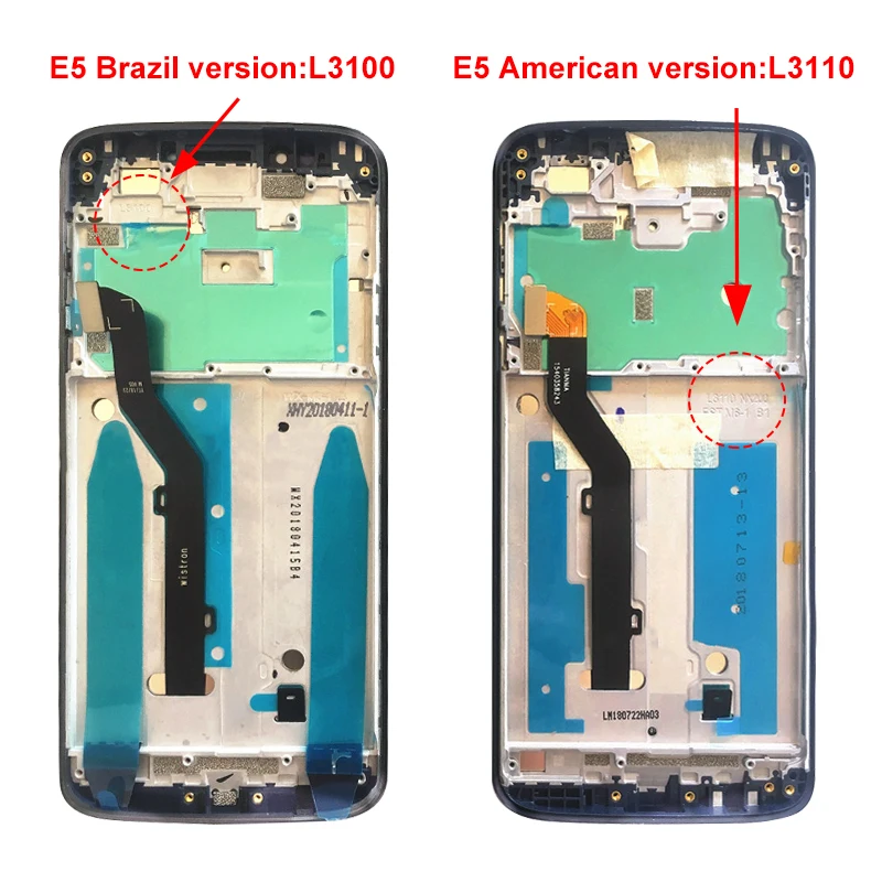 Для Motorola Moto E5 XT1944-4 XT1944-2 ЖК сенсорный экран дигитайзер дисплей запасные части в сборе 5," дюймов