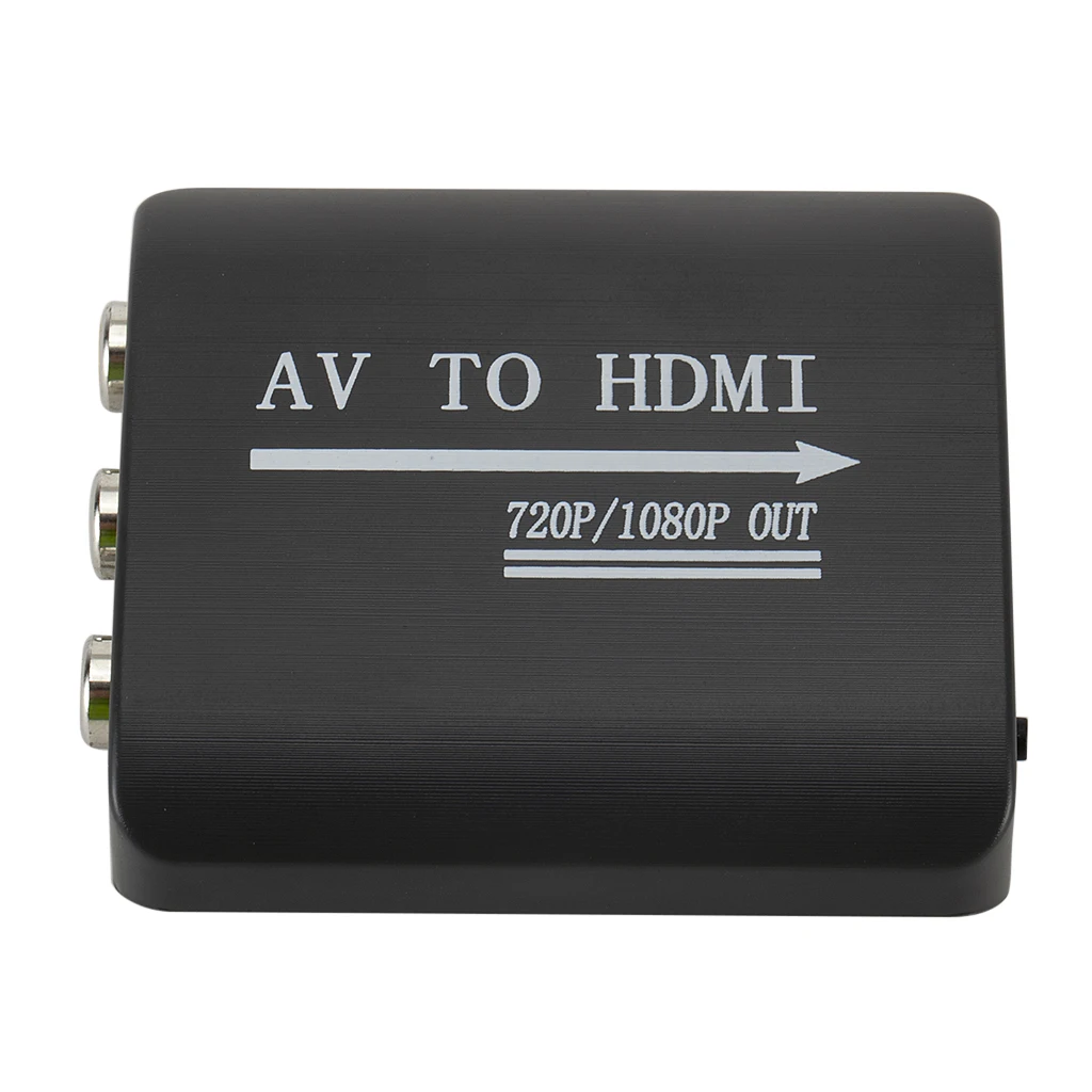 Черный Цвет Мини AV к HDMI конвертер 1080P CVBS RCA AV к HDMI выход AV2 HDMI адаптер USB питание