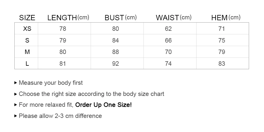 size chart GAI