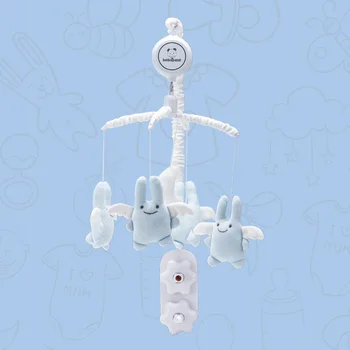 

<1 year 36 Sleeping lullaby Music Rotating Bed Bell Velvet Angel Rabbit Plush Doll educational toys musical string baby toy gift