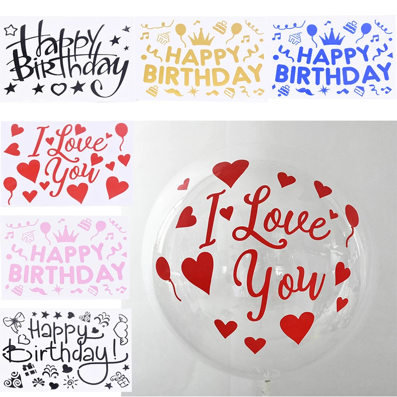 1 Lembar Selamat Ulang Tahun Stiker Scrapbooking Ulang Tahun Balon Stiker Anak Anak Dewasa Pesta Ulang Tahun Dekorasi Aksesoris Stiker Aliexpress