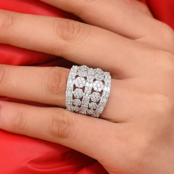 

GODKI Luxury Bagutte Cut Bold Rings with Zirconia Stones 2020 Women Engagement Party Jewelry High Quality
