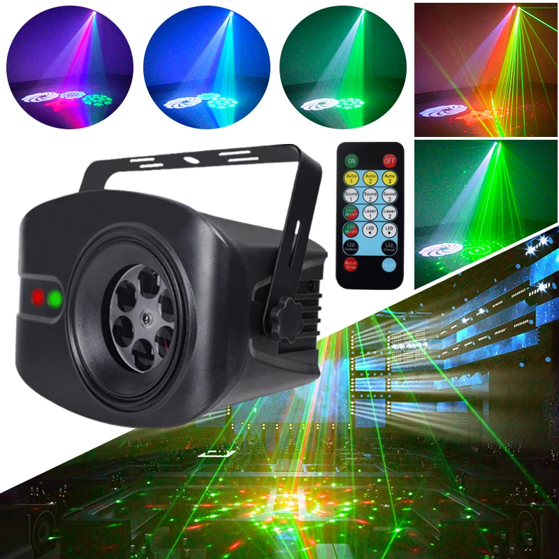 Светодиодный RGB светильник YSH для диджея праздничный лазерный прожектор