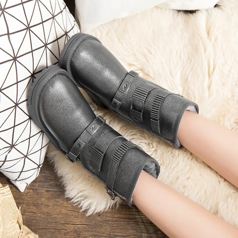 

Snow Boots Women's 2018 New Style Wool Warm Tube Breathable Rubber Anti-slip Women's Snow Boots