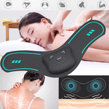 

Portable Mini Electric Massager Rechargeable 6-Mode Back Neck Shoulder Body Massager Pain Relief Massage Patch