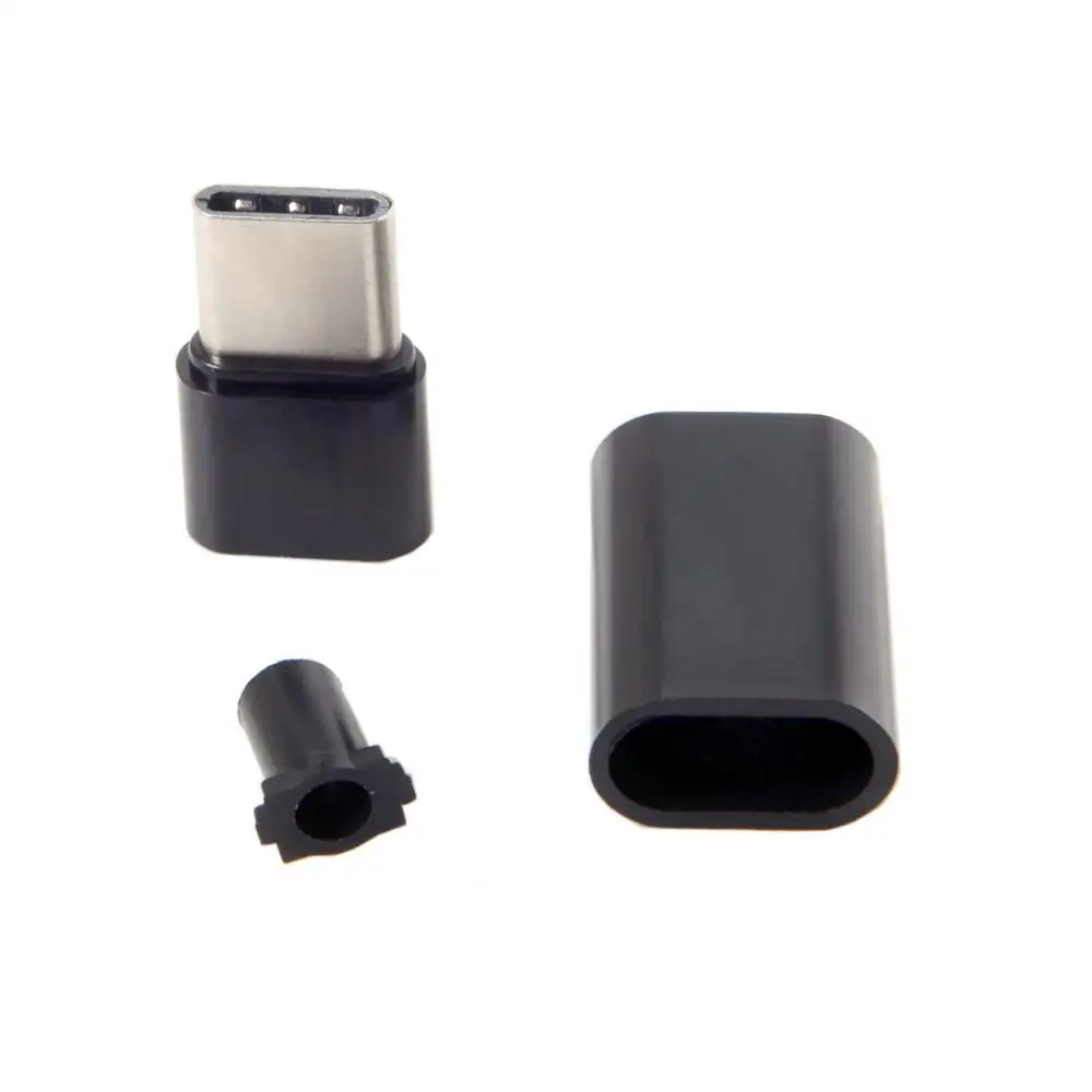 5 шт./лот DIY 24pin USB Type C USB-C Мужской OTG Хост-резистор 1 k с черной крышкой корпуса |