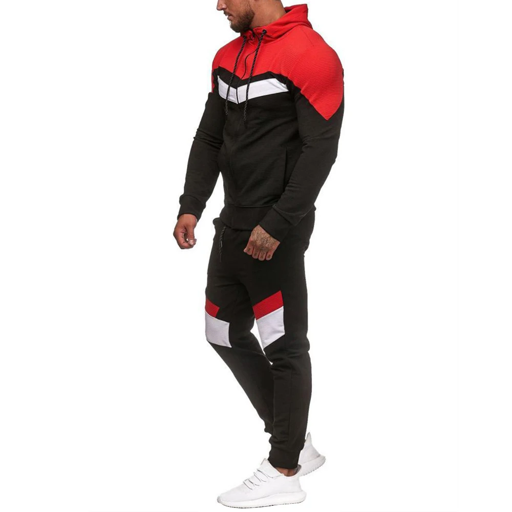 Black Friday PUIMENTIUA Men Tracksuit 2020 Spring Men Casual 2 Piece Set Men Fashion Jacket and Sport Pants Set Men Casual Sports Suit