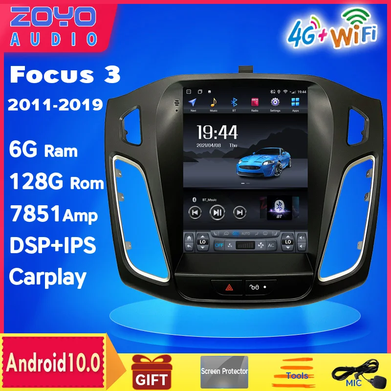 Android 10 10.4“ Ips Vertical Screen Car Gps Multimedia Radio Audio