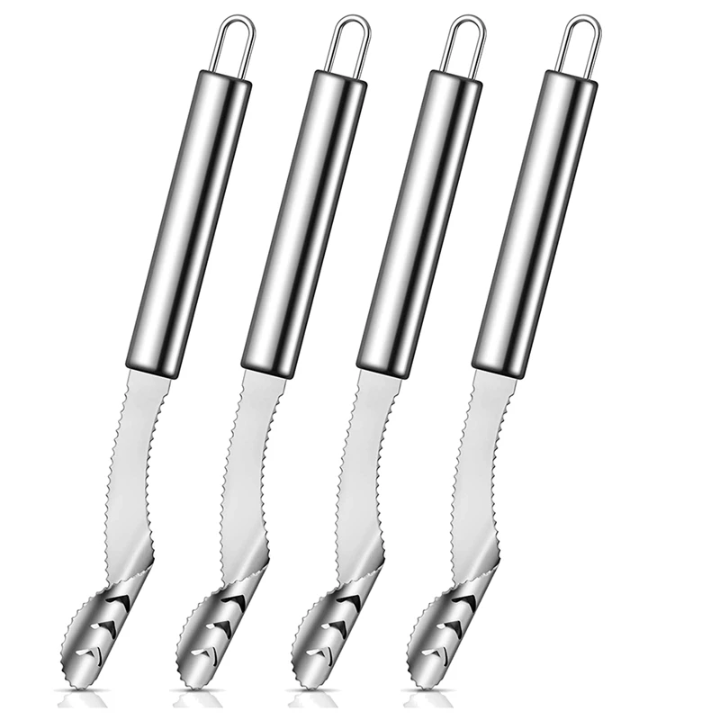 4PCS Jalapeno Pepper Corer,Stainless Steel Chili Grip Jalapeno Corer