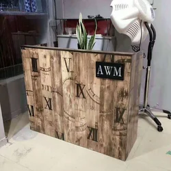 Comptoir de caisse pour magasin de vêtements rétro, comptoir Simple de petit Bar pour Salon de coiffure et réception de la boutique de restauration 