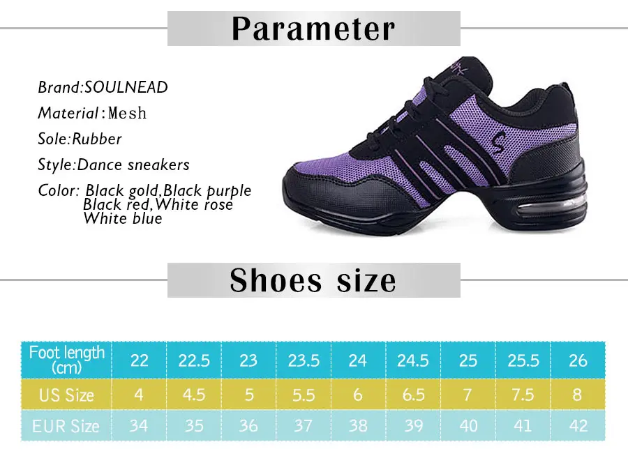 Women's Soft Bottom Jazz Hip Hop Dance Sneakers Lightweight Breathable Woman Dancing Shoes Ladies Modern Sports Dance Shoes