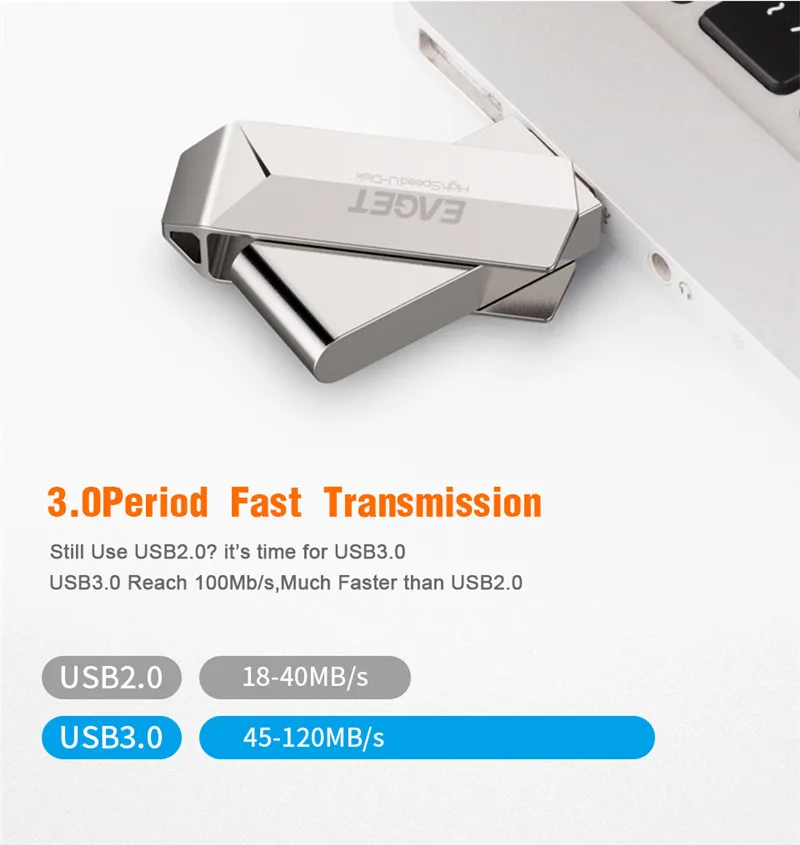 EAGET F70 USB флэш-накопитель 32 Гб 64 Гб 128 ГБ 256 ГБ USB 3,0 высокоскоростной флеш-накопитель 64 Гб металлический флеш-накопитель 128 ГБ флэш-диск для