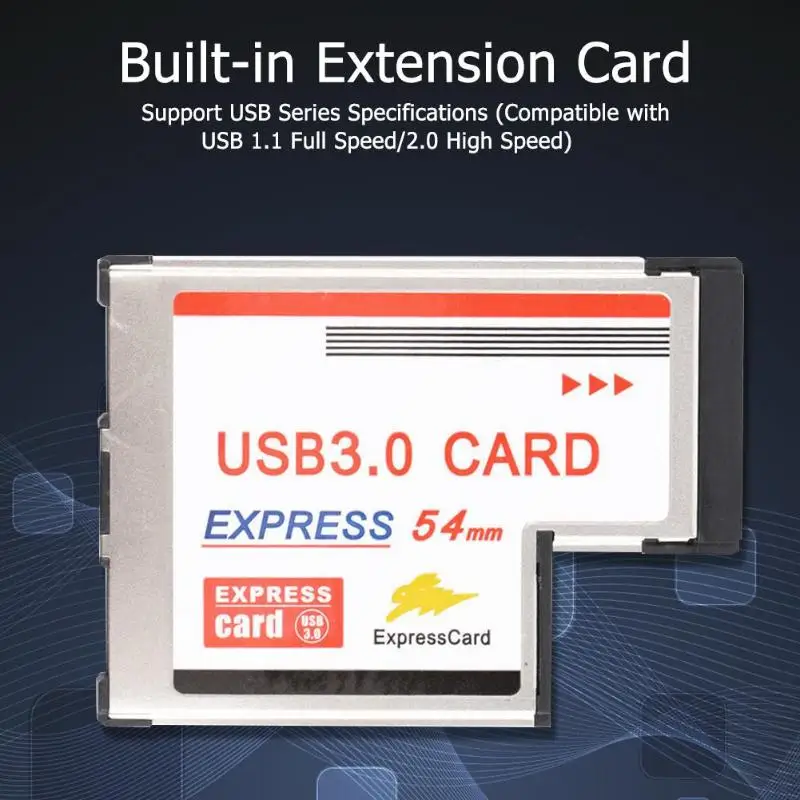 2 порта USB 3,0 s 54 мм к USB 3,0 конвертер Экспресс-карта ноутбук с двумя портами чипсет адаптер для ноутбука плата расширения для ноутбука