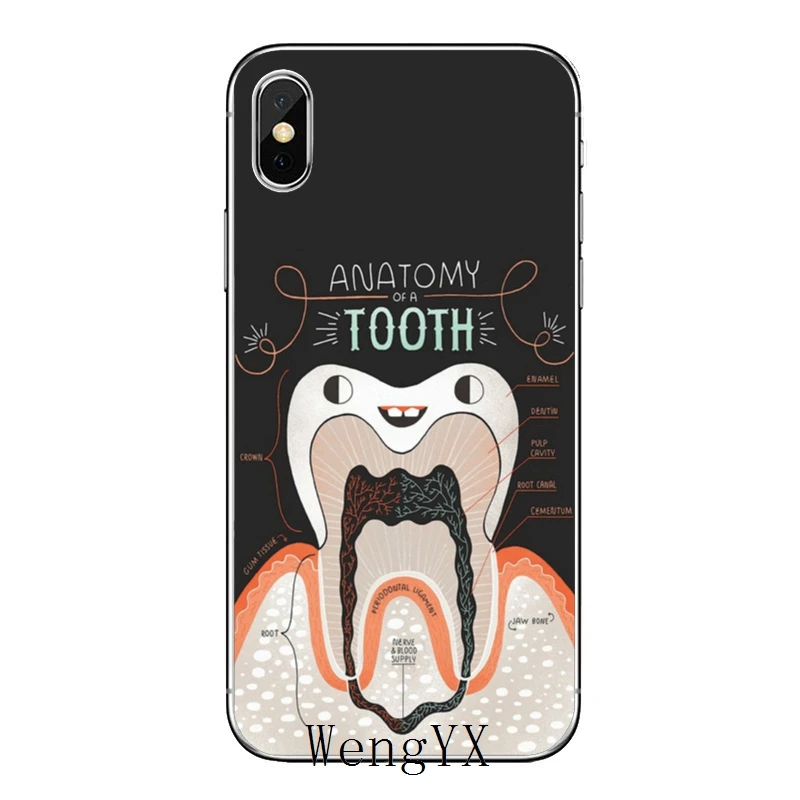 Доктор-дантист стетоскоп инъекции зубов для iPhone XR X XS Max 8 7 6s 6 plus SE 5s 5c 5 iPod Touch аксессуары чехол для телефона