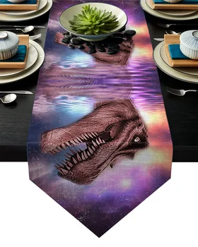 

Dinosaur Sky Color Water Table Runner Table Flag Home Party Decorative Tablecloth Table Runners