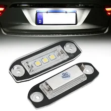 Ampoule LED pour plaque d'immatriculation de voiture, sans erreur, pour Volvo S80 XC90 S40 XC60 S60 C70 V50 XC70 V70 