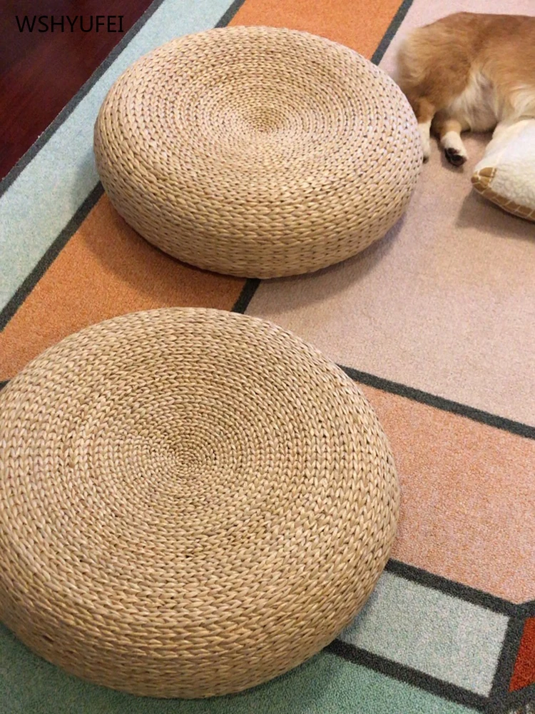 Pastoral straw futon tatami cushion on the ground home bedroom balcony
