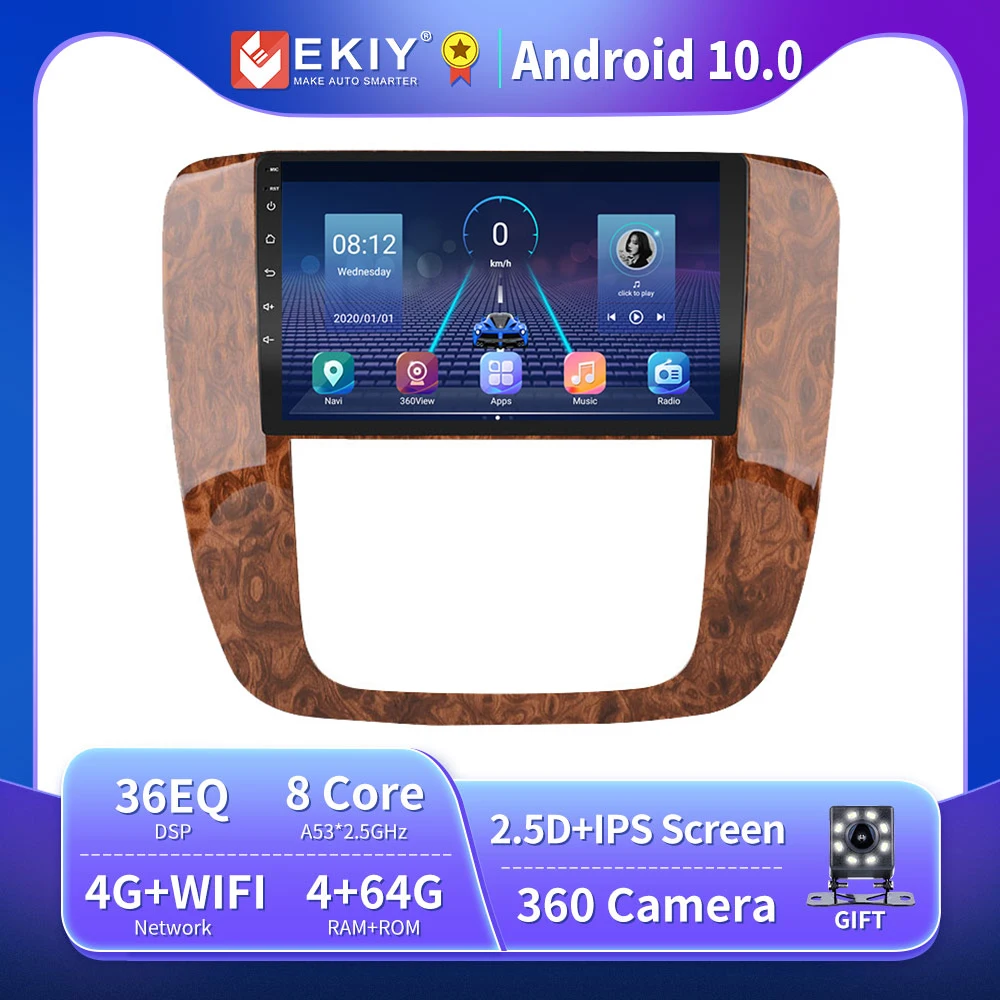 EKIY Android 9 0 Автомагнитола для GMC Yukon/Acadia/Tahoe 2008-2012 Мультимедиа Стерео 36EQ DSP Navi GPS